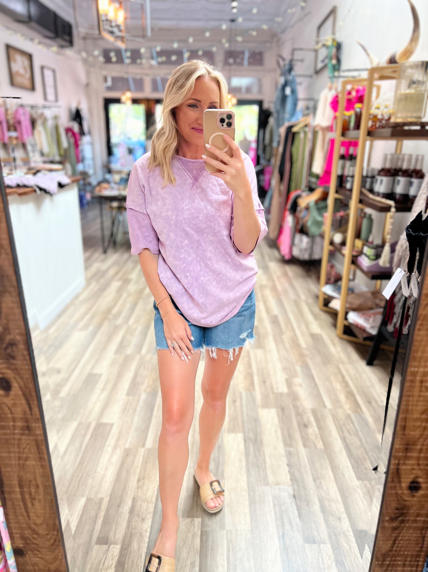 Purple Mineral Washed Top