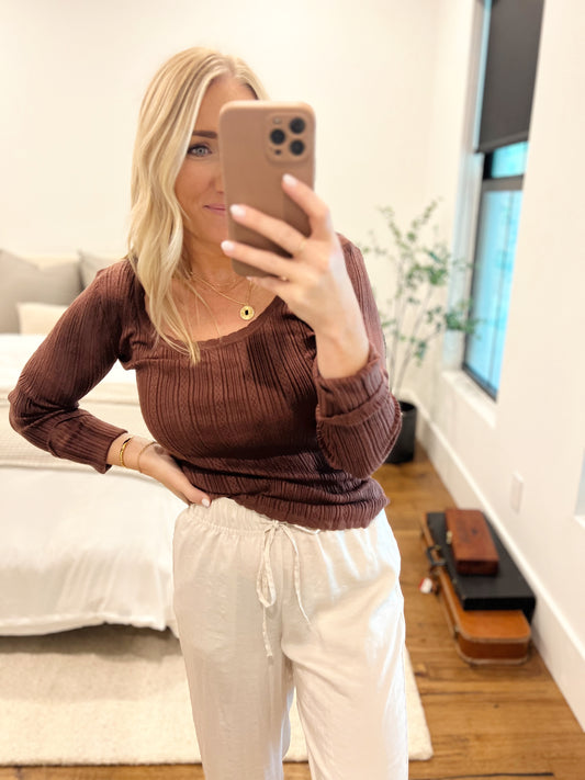 Coffee Date Scalloped tops