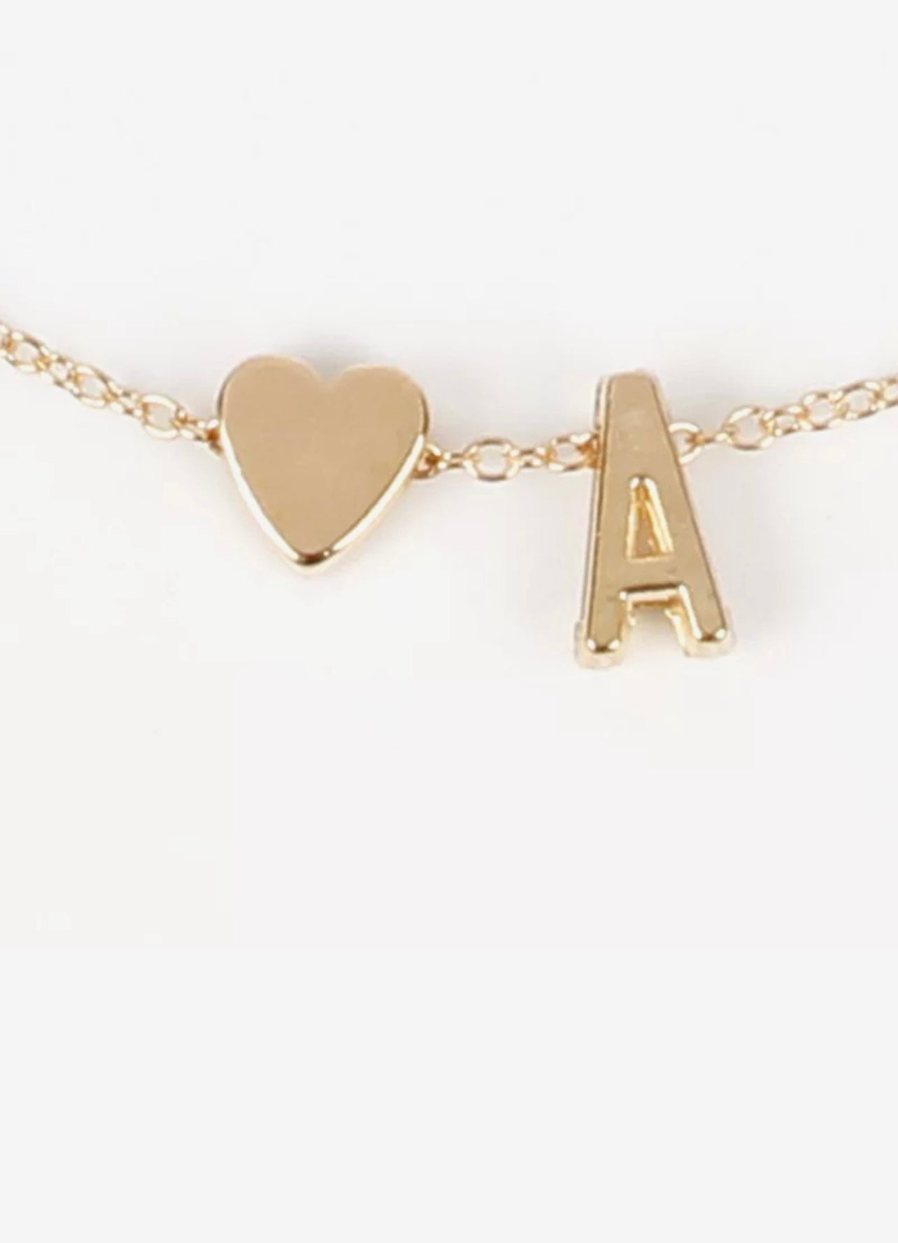 Heart Initial Necklaces