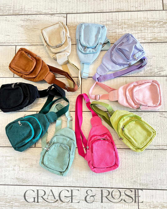 Corded Sling Bags